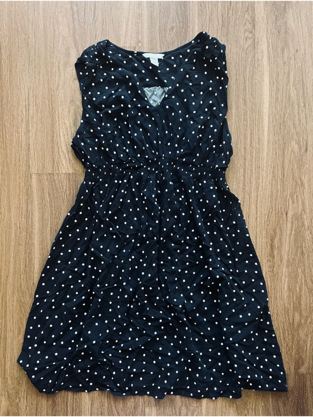 H&M Black Polka Dot Sleeveless Dress